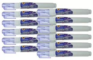 Korektor długopis z metalową końcówką 12ml 12szt BOX Shan - Długopisy - miniaturka - grafika 1