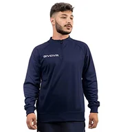 Bluzy męskie - Givova Męska bluza Maglia Tecnica (Half Zip) 500 niebieski niebieski XS MA023 - miniaturka - grafika 1
