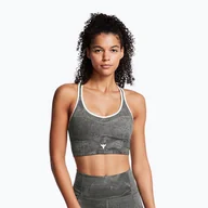 Bielizna sportowa damska - Biustonosz treningowy Under Armour Project Rock Infinity Let's Go clay green/silt | WYSYŁKA W 24H | 30 DNI NA ZWROT - miniaturka - grafika 1