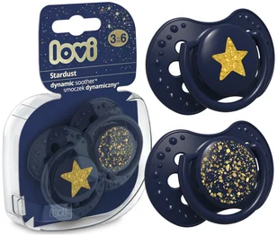 LOVI SMOCZEK DYNAMICZNY STARDUST 2szt. 3-6m NIEBIESKI - Smoczki uspokajające - miniaturka - grafika 1