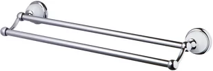 Bisk Wieszak podwójny Grenada 460 mm chrom biały - Wieszaki łazienkowe - miniaturka - grafika 1
