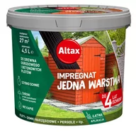 Farby i impregnaty do drewna - Impregnat do drewna ogrodowego Altax Jedna Warstwa tik 4,5l - miniaturka - grafika 1