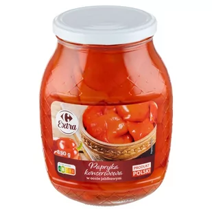 Carrefour Extra Papryka konserwowa w occie jabłkowym 850 g - Warzywa w marynacie - miniaturka - grafika 1