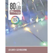 Oświetlenie świąteczne - Łańcuch świetlny 80 LED 395 cm multikolor - miniaturka - grafika 1