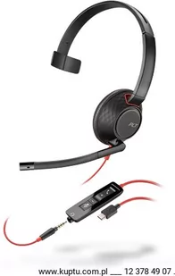 Blackwire 5210 przewodowy zestaw słuchawkowy USB C ( 207587-201) - Słuchawki - miniaturka - grafika 1