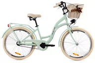 Rowery - Goetze, Rower Miejski Style 24" 3 Biegi Pistacja Krem, Kosz - miniaturka - grafika 1