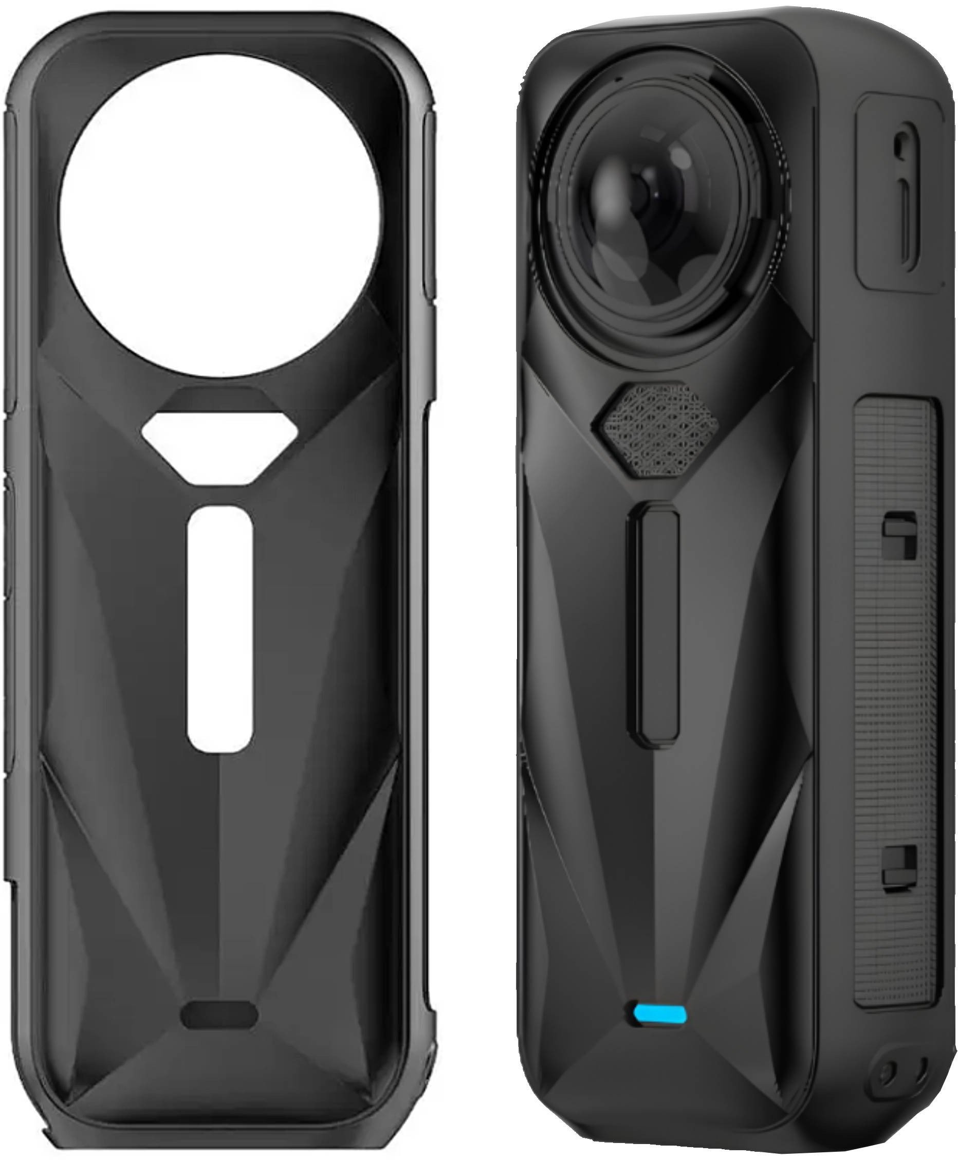 MIĘKKI SILIKONOWY FUTERAŁ OCHRONNY CASE ETUI DO KAMERY INSTA360 X5 CZARNY