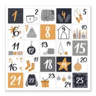 Zabawki kreatywne - Naklejki Cyfry na Kalendarz Adwentowy KWADRATOWE NKA_1 - miniaturka - grafika 1