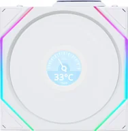 Wentylatory komputerowe - Wentylator Lian Li UNI FAN TL Wireless LCD 120 Reverse Blade biały 12RTLLCD1W1W - miniaturka - grafika 1