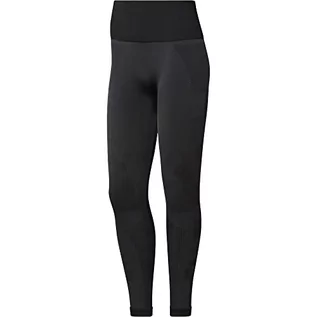 Legginsy - adidas Damskie legginsy z dzianiny KK, Carbon/czarny, S - grafika 1