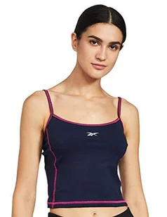 Reebok Damski top bez rękawów Myt Stitch Tank niebieski niebieski (Vecnav) XXL FU2398 - Koszulki i topy damskie - miniaturka - grafika 1