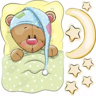 Naklejki na ścianę - Naklejka na ścianę dla dzieci - Miś Misie Miśki 31, 100x100 cm - miniaturka - grafika 1