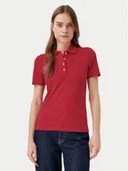 Koszulki i topy damskie - Tommy Hilfiger Polo 1985 WW0WW43225 Czerwony Slim Fit - miniaturka - grafika 1