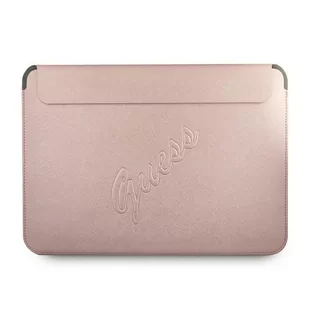 Guess Torba Sleeve GUCS13PUSASPI 13 cali różowy/pink Saffiano Script GUE1208PNK - Torby na laptopy - miniaturka - grafika 4