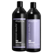 Zestawy kosmetyków damskich - Matrix So Silver, zestaw XL do włosów platynowych, szampon + odżywka - miniaturka - grafika 1