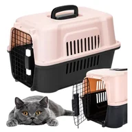 Transportery dla kotów - Transporter dla kota psa królika Box podróżny Klatka 37x37x58 cm Nobleza - miniaturka - grafika 1