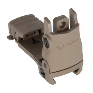 MFT - Celownik przeziernikowy Back Up Polymer Flip Up Rear Sight - Scorched Dark Earth - BUPSWR-SDE - Amunicja i osprzęt ASG - miniaturka - grafika 3