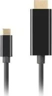 Kable - Kabel USB Lanberg USB-C - HDMI 0.5 m Czarny CA-CMHD-10CU-0005-BK - miniaturka - grafika 1