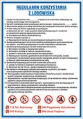 Akcesoria BHP - Tablica REGULAMIN KORZYSTANIA Z LODOWISKA, LODOWISKO 1 - 70x100cm PCV 5mm - miniaturka - grafika 1