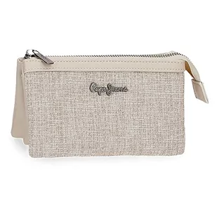 Pepe Jeans Maddie Portfel Trzy przegrody Beżowy 17,5x9,5x2 cms Poliester z syntetycznymi detalami skóry, Beis, Monedero Tres Compartimentos, Portfel Trzy przegródki - Portfele - miniaturka - grafika 1