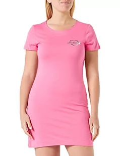 Love Moschino Damska sukienka z krótkim rękawem, trapezowa, fuksja, 38, Fuchsia, 38 - Sukienki - miniaturka - grafika 1