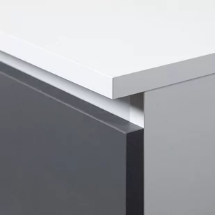 Regał biurowy R 60 cm 3 szuflady 2 półki - biały-grafit szary - Regały biurowe - miniaturka - grafika 5