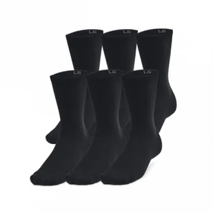 Skarpetki treningowe uniseks (6-pack) Under Armour UA Essential 6pk Crew - czarne - Skarpetki męskie - miniaturka - grafika 1