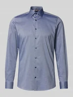 Koszule męskie - Koszula biznesowa o kroju body fit z kołnierzykiem typu kent - miniaturka - grafika 1