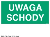Tablice BHP - SIGNPROJECT AC037 - Uwaga schody 1000x500 - miniaturka - grafika 1