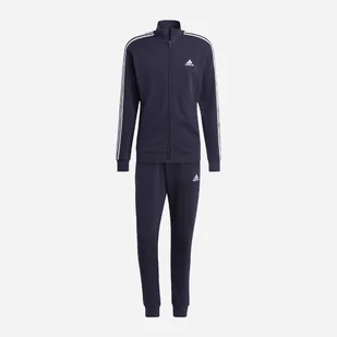 Komplet sportowy męski adidas M 3S FT TT TS IC6765 2XL Granatowy (4066745494913) - Dresy męskie - miniaturka - grafika 1