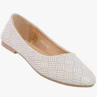 Baleriny Damskie Eleganckie Buty Na Wiosnę Lato Jezzi Białe 25BLL02-9047 Biały 39 - Baleriny - miniaturka - grafika 1