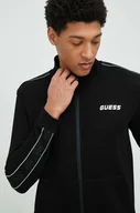 Bluzy męskie - Guess bluza męska kolor czarny z nadrukiem - miniaturka - grafika 1