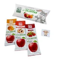 Batoniki - Porcja Dobra Smakołyki od zajączka (3 owocowe przekąski + tatuaż) 3 x 16 g - miniaturka - grafika 1