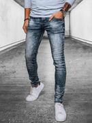 Spodnie męskie - Spodnie męskie jeansowe niebieskie Dstreet UX4087 - miniaturka - grafika 1