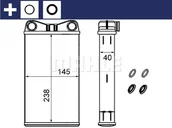 Akcesoria do klimatyzacji i ogrzewania - Wymiennik ciepła, ogrzewanie wnętrza Mahle AH 239 000S - miniaturka - grafika 1