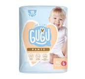 Pieluchy - Gugu Love & Care pieluchomajtki rozmiar 6 XL (16+ kg) 18 sztuk - miniaturka - grafika 1