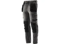 Odzież robocza - SPODNIE ROBOCZE MONTERSKIE STRETCH JEANS STEEL GREY ROZM. L/XL - miniaturka - grafika 1