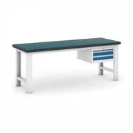 Stoły warsztatowe - B2B Partner Stół warsztatowy GB z kontenerkiem, 2100 mm, 2x szuflady 469127 - miniaturka - grafika 1