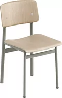 Fotele i krzesła ogrodowe - Krzesło Loft jasny dąb nogi szarozielone - miniaturka - grafika 1