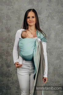 Chusta Kółkowa  Lennylamb Mała Jodełka Mint - Chusty do noszenia dzieci - miniaturka - grafika 1