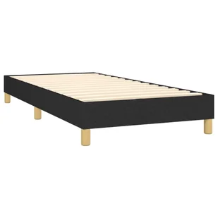 Lumarko Łóżko kontynentalne, czarne, obite tkaniną, 90x200 cm - Łóżka - miniaturka - grafika 5