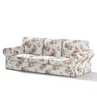 Pokrowce na meble - Dekoria Pokrowiec na sofę Ektorp 3-osobową nierozkładaną różowo-beżowe róże na kremowym tle 216 x 83 x 73 cm Londres 610-141-07 - miniaturka - grafika 1