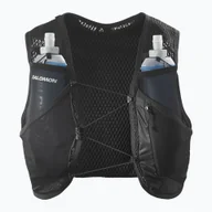 Plecaki - Kamizelka do biegania Salomon Active Skin 4 set black/metal - miniaturka - grafika 1