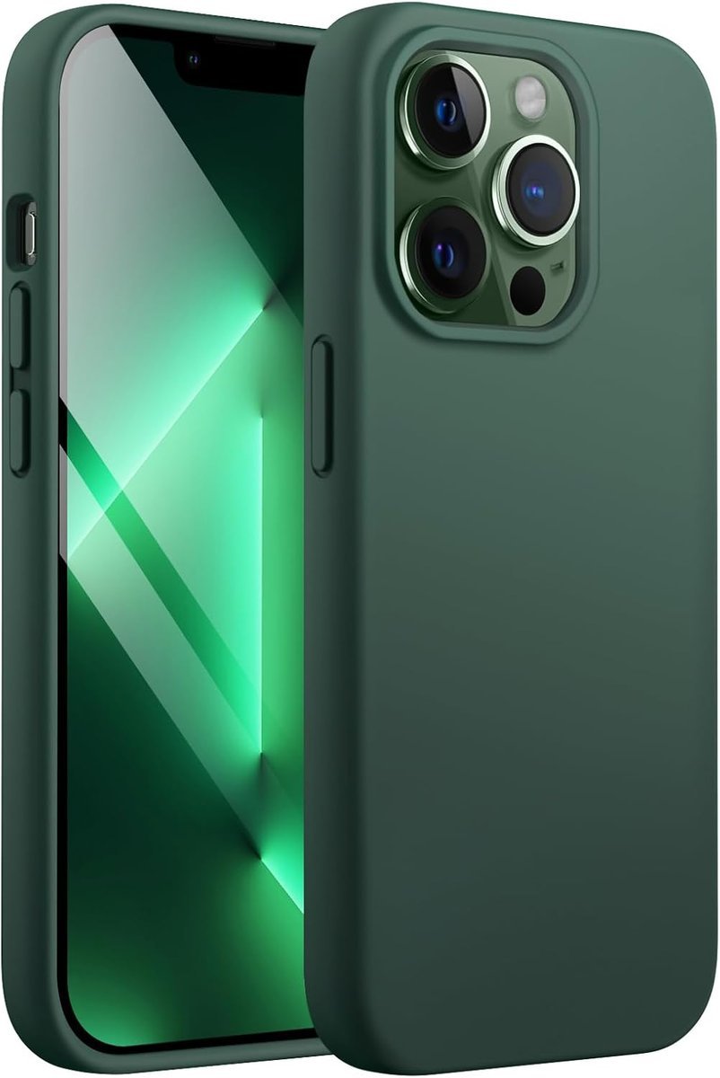JETech Silikonowe Etui dla iPhone 13 Pro 6,1 Cala, Jedwabisty Miękki w Dotyku Futerał Ochronny na Całe Ciało, Case ze Odporny na Wstrząsy Pokrowiec ..