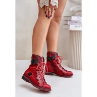 Botki damskie - Botki Maciejka 06106-08 Red czerwone - ButyModne - miniaturka - grafika 1