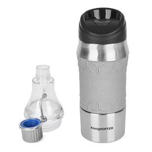 Konighoffer KönigHOFFER TROY BUTELKA TERMICZNA KUBEK 2W1 350-500 ML SZARY 5903313419338 - Butelki termiczne - miniaturka - grafika 1