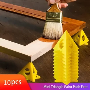 TEMU 10 Szt. Stojaki Malarskie, Mini Stojaki Na Farby Narzędzie Trójkąt Podkładki Malarskie Stopy Do Obróbki Drewna, Stolarz Akcesoria Do Obróbki - Inne - miniaturka - grafika 1