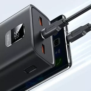 USAMS Powerbank PB68 30000mAh 65W QC3.0+PD Fast Charge + kabel USB-C/USB-C 100W czarny/black ATXLOGTC01 (US-CD185) - Powerbanki - miniaturka - grafika 10