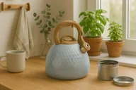 Czajniki na gaz - Czajnik tradycyjny 3 L Ambres szary nierdzewny - miniaturka - grafika 1