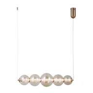 Lampy sufitowe - Lampa wisząca nad stół Butero PND-34359-5H-HBR-AMB Italux LED 18W 3000K bursztynowa złota - miniaturka - grafika 1